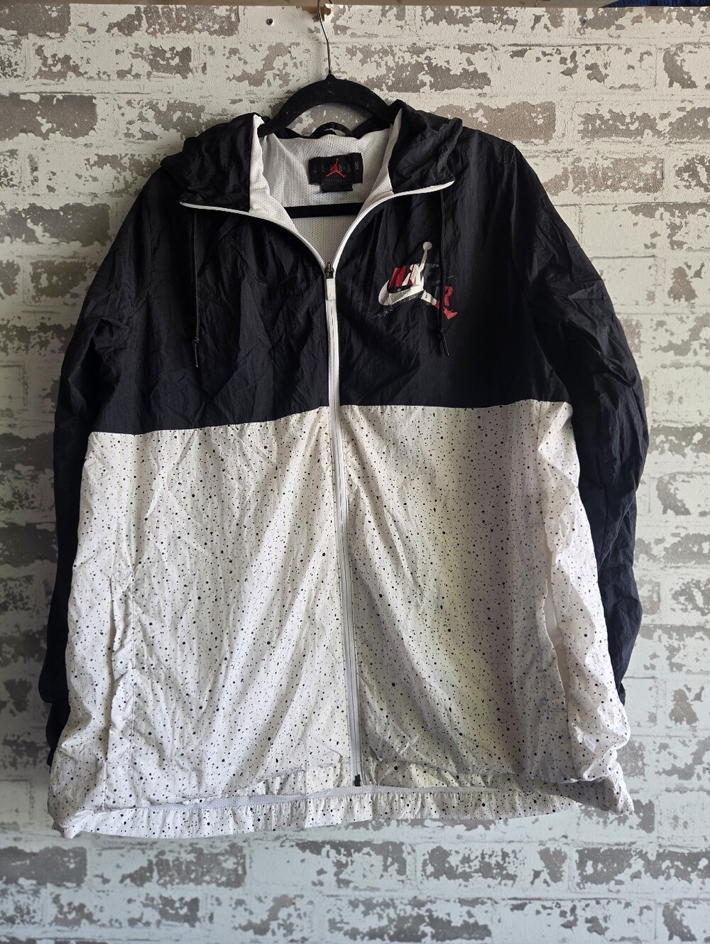 Nike Air Jordan Jumpman Cement Speckle Windbreaker Jacket L
